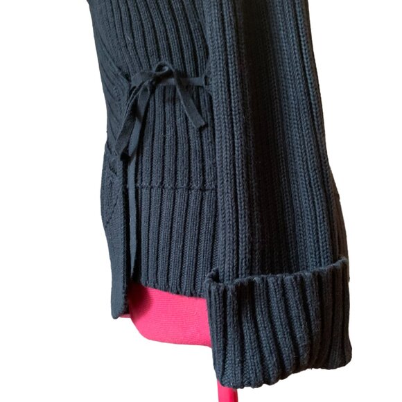 MEXX - Wrap V Neck crossover sweater top Cardigan BLACK - Medium - Picture 6 of 8